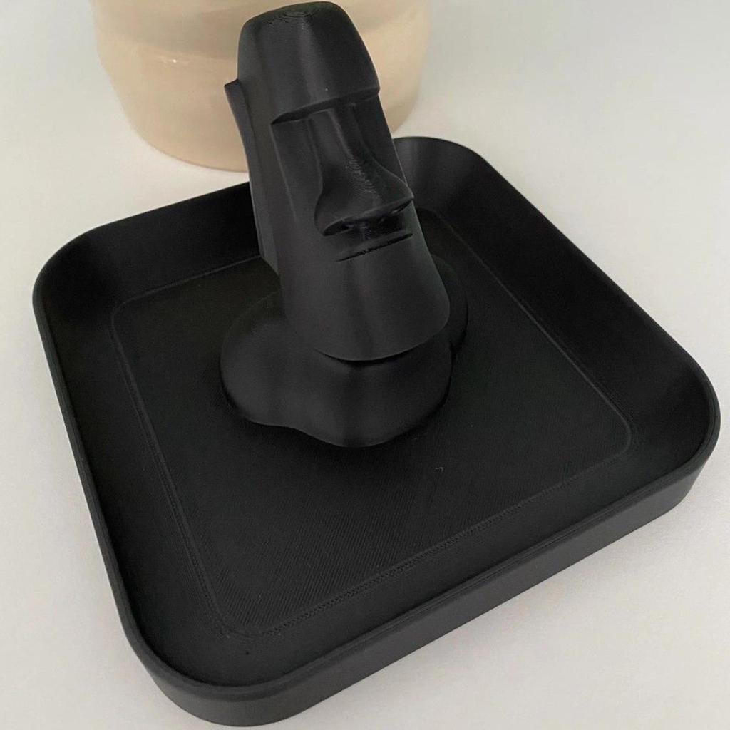 Eyeglass Holder Stand Easter Island Statue Storage Box Decorative Eyeglass Stand for Home Office Bedroom Living Room Study