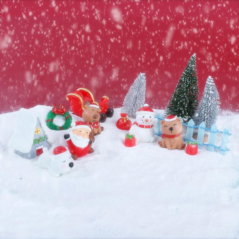 Ornaments Santa Claus Snow Scene Window Display Accessories Resin Accessories Handicrafts Home Decoration