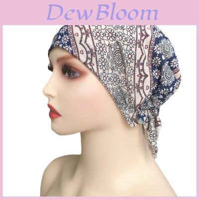 Womens Breathable Cotton Headscarf With Elastic Fit For Spring Summer Fashion