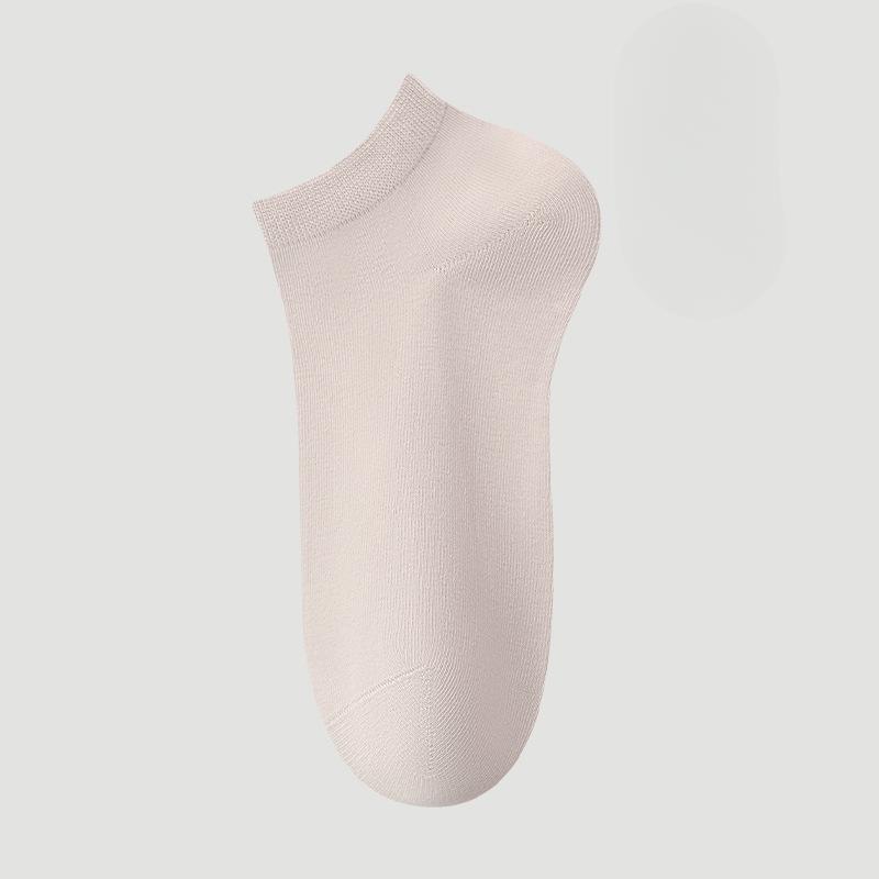 

Женские весенне-летние простые дышащие носки из чистого хлопка, антибактериальные, не скатывающиеся, бесшовные 1 pair бежевый