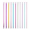 Colorful Handcrafted Wool Scarf Sweater with Anodized Aluminum Knitting Needles and DIY Afghan Crochet Tools