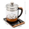 1.8L Multifunctional Glass Kettle Health Pot Tea Maker Household W/Filter Digital Heating Base For Medicine Meals/Scented Tea