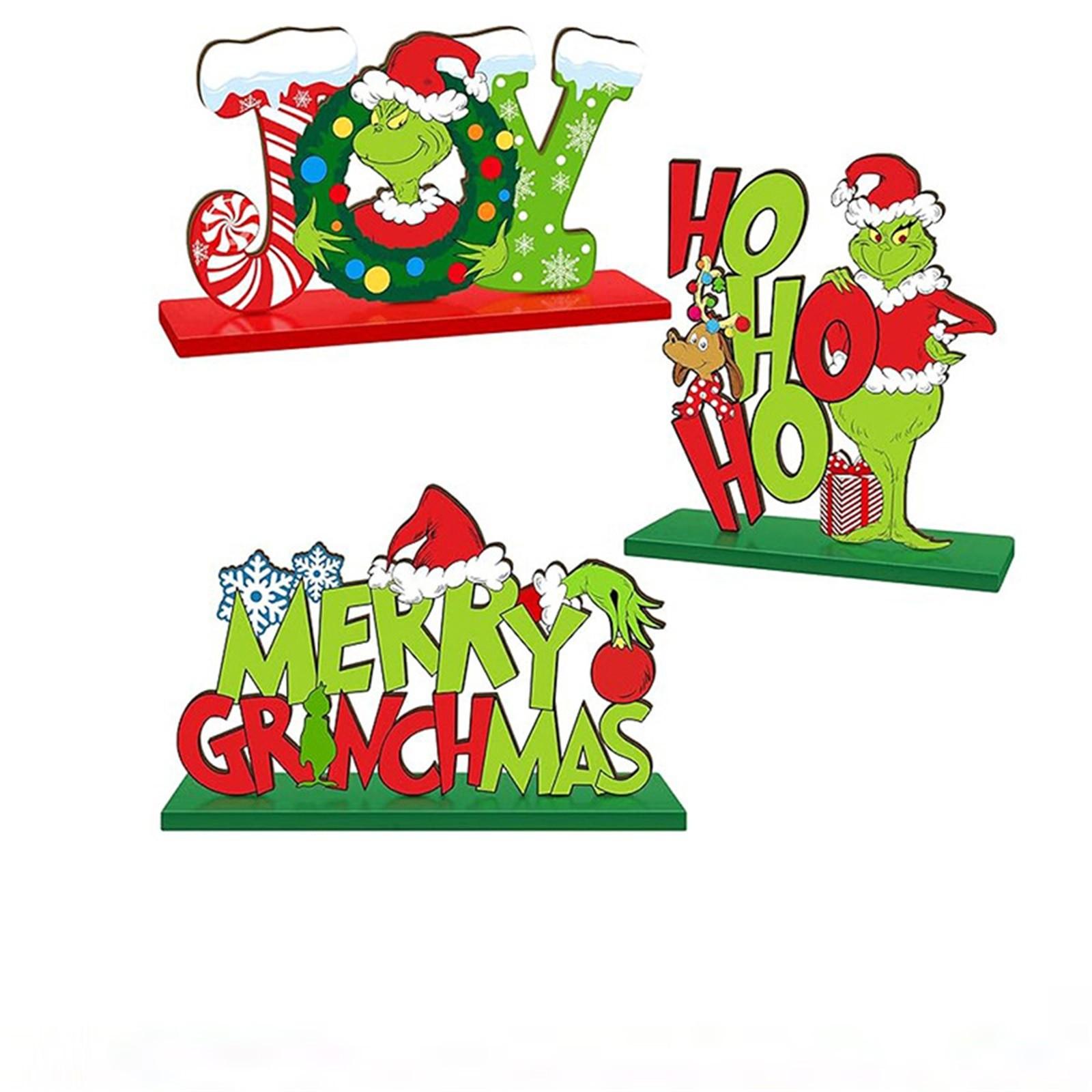 

Украшения для рождественского стола, центральная часть деревянного стола, живущая здесь, табличка на столешнице для веселых рождественских праздников, украшения для вечеринок One Size