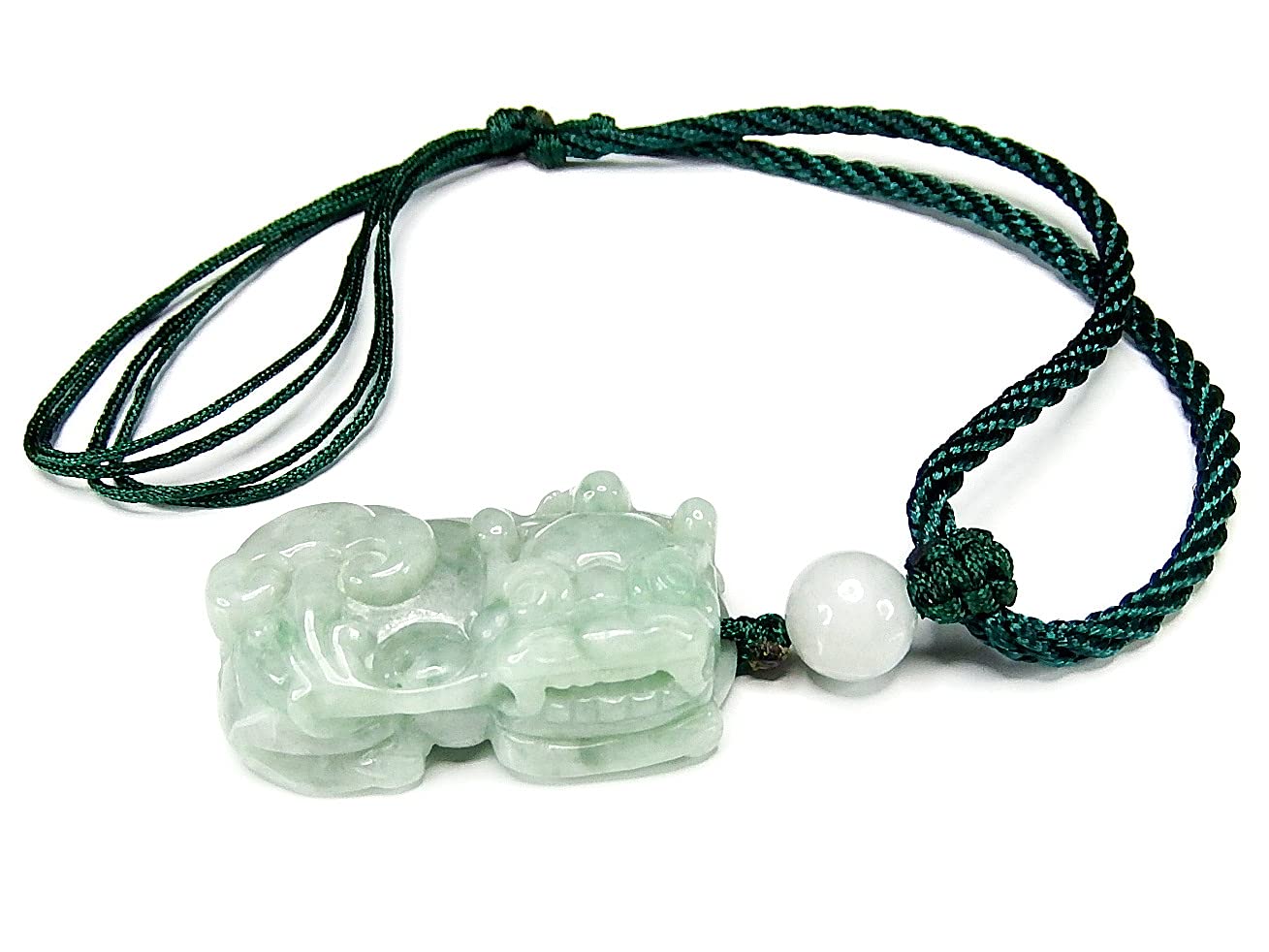 

[Stone Street] Exquisite Jadeite Necklace with Ruyi Pixiu Carving