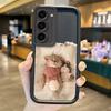 Cute Sleep Cat Silicone Phone Case For Samsung Galaxy S25 S24 S23 S21 Ultra Plus S24 S23 S21 S20 FE A73 A55 Soft Dustproof Cover
