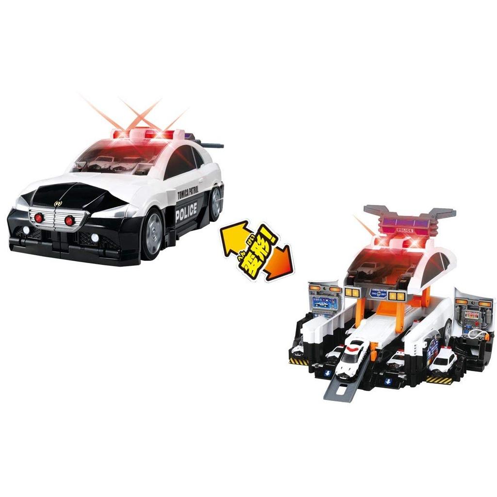 TAKARA TOMY "Tomica Transforms Into Big! Big Patrol Car" Mini Car Toy for Boys and Girls Ages 3 and Up Passes Toy Safety Standards ST Mark