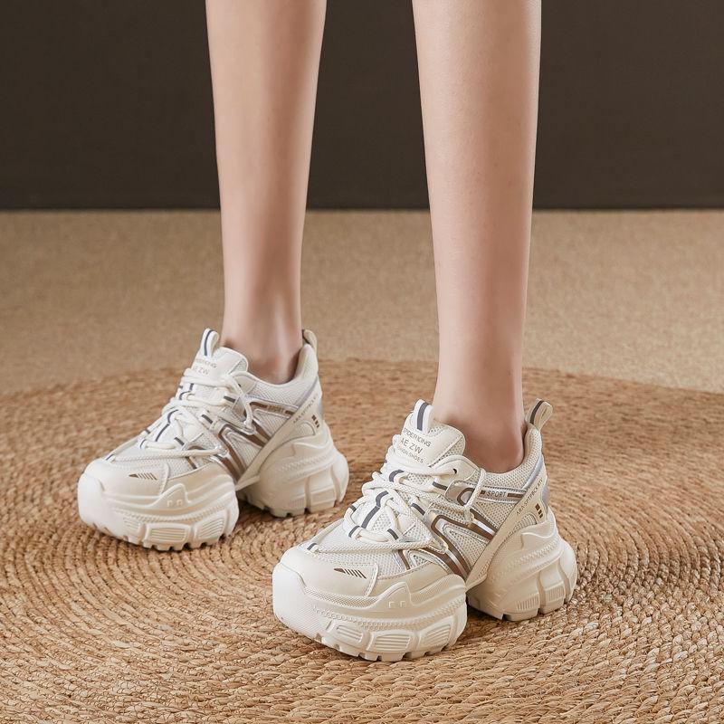 

Fujin 9 см из натуральной коровьей кожи, женские массивные кроссовки, удобные вулканизированные ботильоны, ботильоны на плоской подошве, дышащая летняя обувь 39