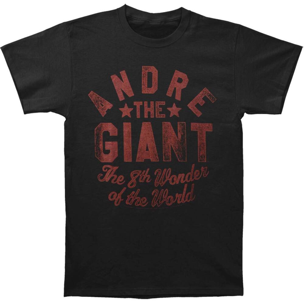 

Черная футболка унисекс приталенного кроя Andre The Giant 8th Wonder S