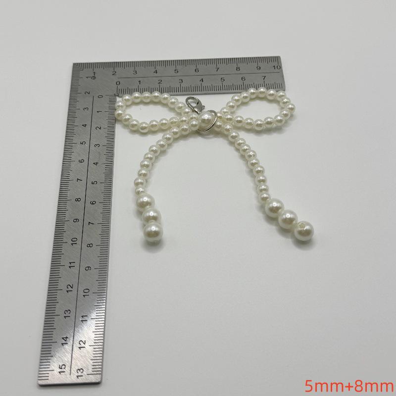 Korean Pearl Bow Shoe Buckle: Versatile Pearl String Shoe Accessory for Sneakers
