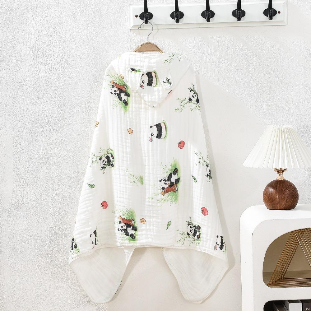Cute Hooded Cape Towels Rabbit Sleepwear Bathrobe Cloak Cartoon Blanket Wrap  Baby