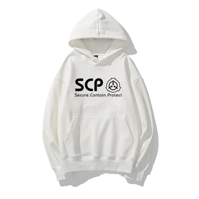 SCP Anime Jednobarevná mikina s kapucí Móda s dlouhým rukávem Vysoce kvalitní módní Unisex a dámská mikina s kapucí Běžný svetr s kapucí y2K