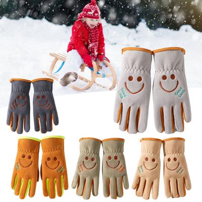 Kids Ski Gloves Winter Windproof Thermal Snow Gloves Cartoon Fleece Warm Mitten for Boys Girls Skiing Snowboard Cycling