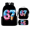 Cartoon Brainrot-Themed Backpack Crossbody Bag Pencil Case School Kids Ages 10-12