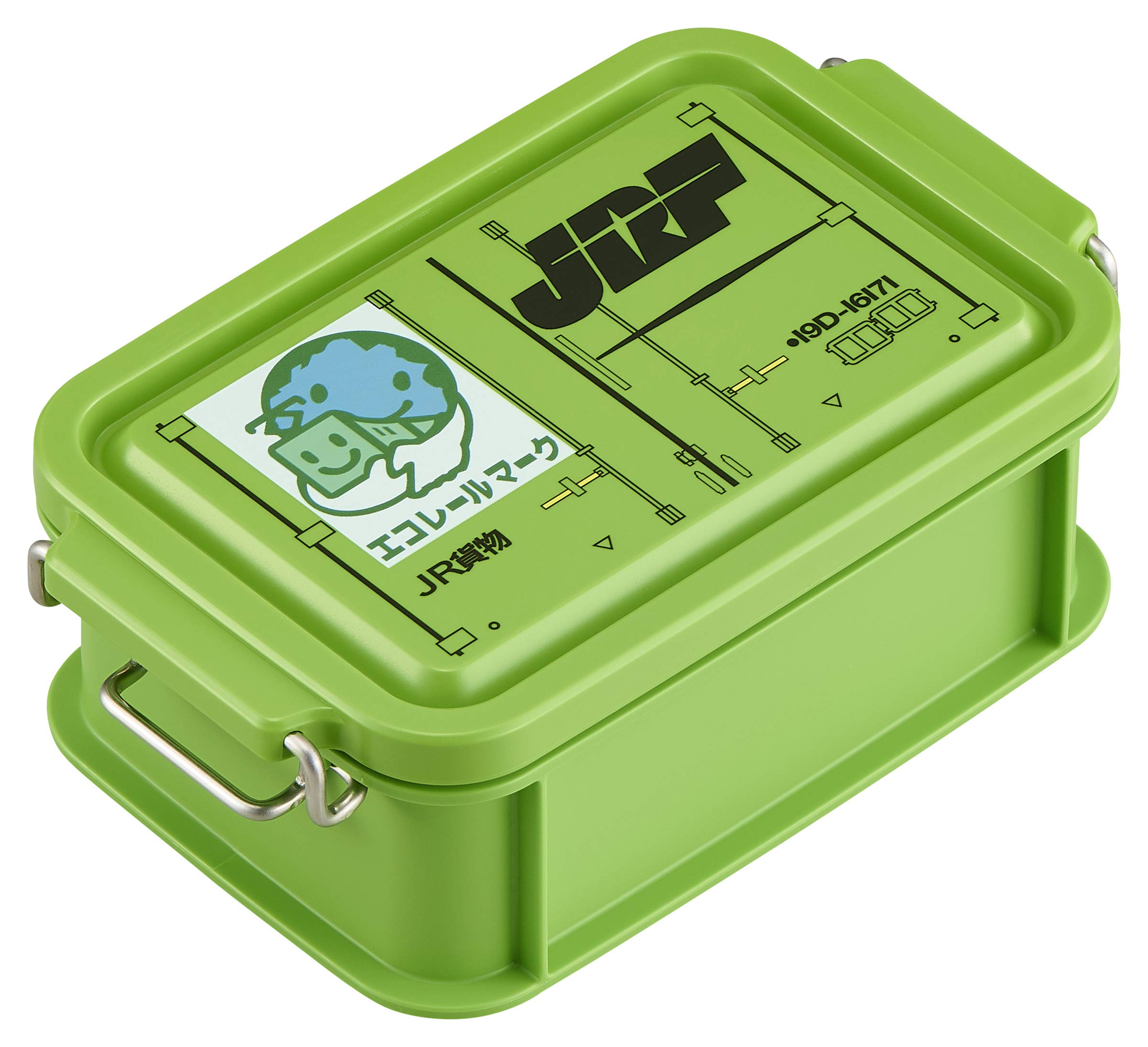 

OSK Lunch Box Container JR Freight Green 450ml also be used as a storage box for railway Made in Japan Dishwasher safe [With Divider/Stackable/Can зелёный