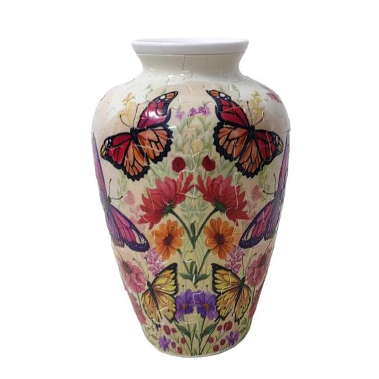 3D Puzzle Vase DIY Puzzle Vase Flower Holder 160 Curved Puzzle Pieces Decorative Floral