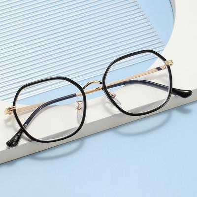 Ochelari plați de înaltă calitate, Rame pătrate pentru sprâncene, Anti-lumină albastră pentru bărbați de afaceri, Rame metalice personalizate cu ramă completă, Pot fi echipați cu miopie