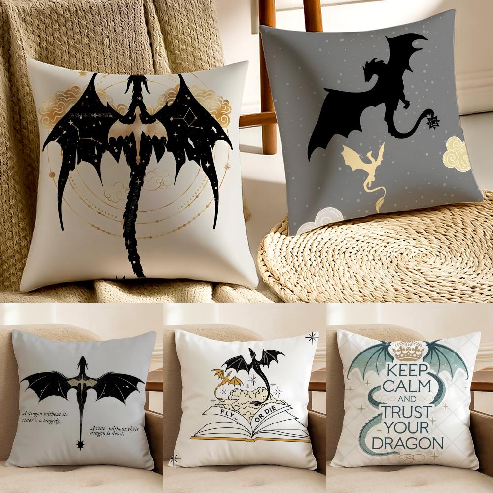 Book Epic FFourth Wing Cushion Cover Pillowcase Antidustmite Living Room Sofa Decor Cushion Room