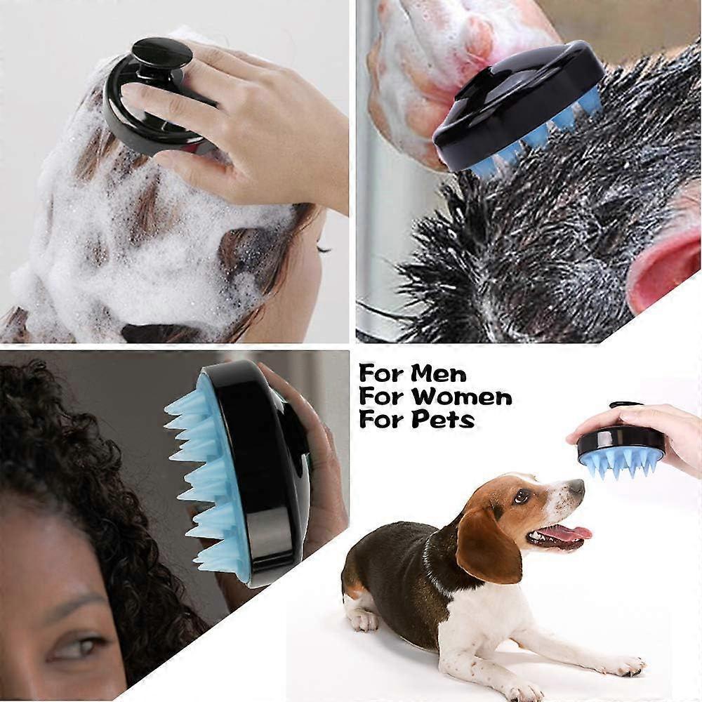 Silicone Scalp Massager Hair Brush Head Massager Hair Growth Scrubber for Straight Curly Long Short Thick Thin Wet Dry Hair