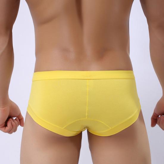 Men Underpants Low Waist Solid Color Thin U Covex Soft Breathable High Elastic Anti-septic Quick Dry No Constraint Pouch Men Briefs Male Underwear