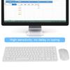 Wireless Keyboard and Mouse Set, 4 Colors Available, 2.4g Connection, ABS Material, for Learning, Work, and Gaming (White)