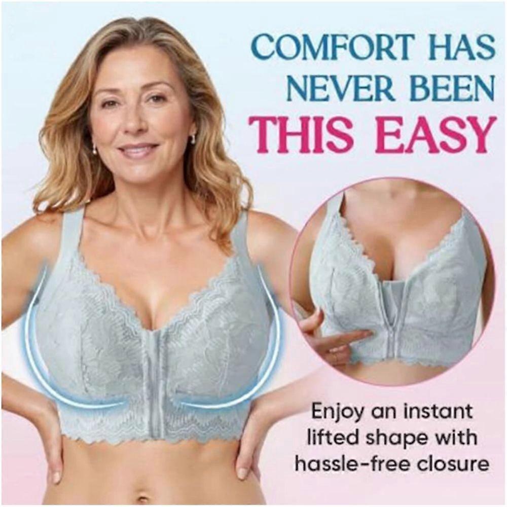 1pc Ziplacy - Ultra Soft Front Zip Wireless Lifting Bra, Women's Sports Bra Wireless