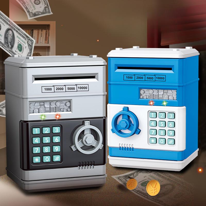 Children's Piggy Bank Creative Password Unlock Automatic Money ATM Large Capacity To Store and Access Mini Safe Toys