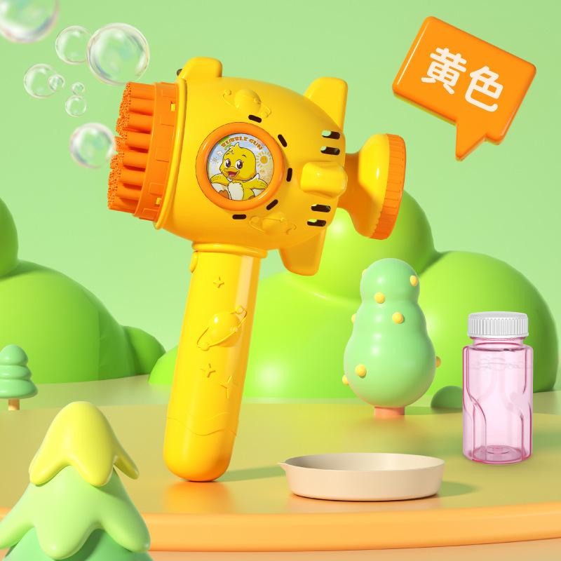 Popular Handheld Luminous Gatling Bubble Gun: Fully Automatic Bubble-Blowing Toy for Kids