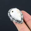 Natural Scolecite Gemstone 925 Sterling Silver Statement Ring Size 8 For Women