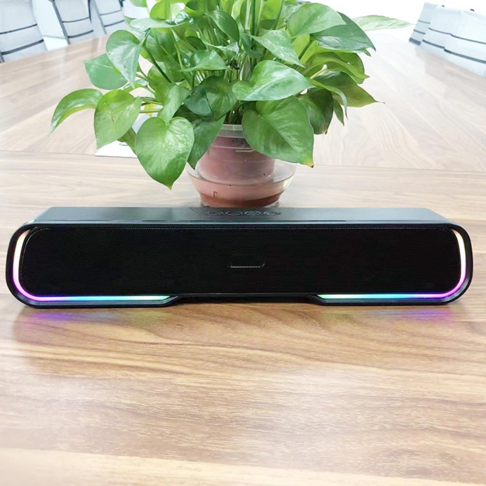Marquee Luminous Mini Sound Blaster Audio Desktop Strip Portable Subwoofer High Power Bluetooth Speaker