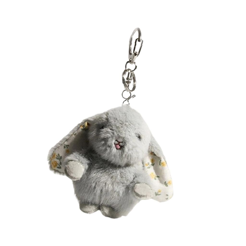 Cuteness Rabbit Plush Keychain Soft Figure Keyring Backpack Ornament Keychain Accessory PP Cotton Texture for Daily