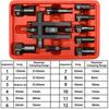10pcs Practical Bearing Puller Motorcycle Bearing Removal Tool Puller with Box Motorcycle Internal Bearing Puller Kits