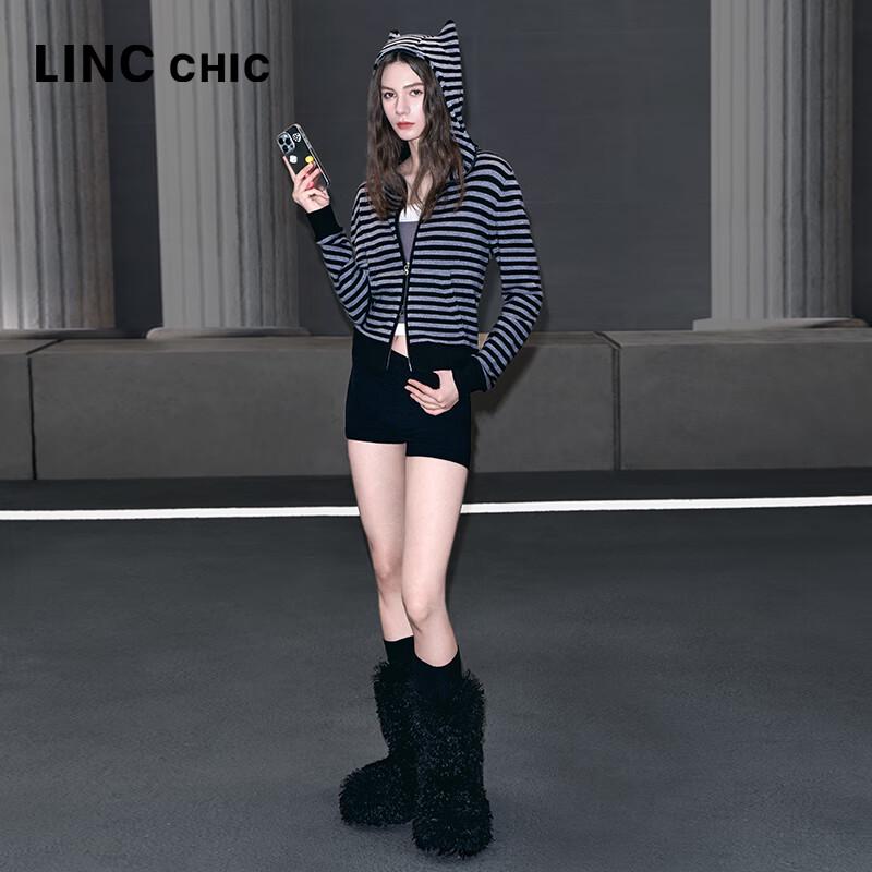 Jinyujie Women's Hooded Long-Sleeve Knit Cardigan Top