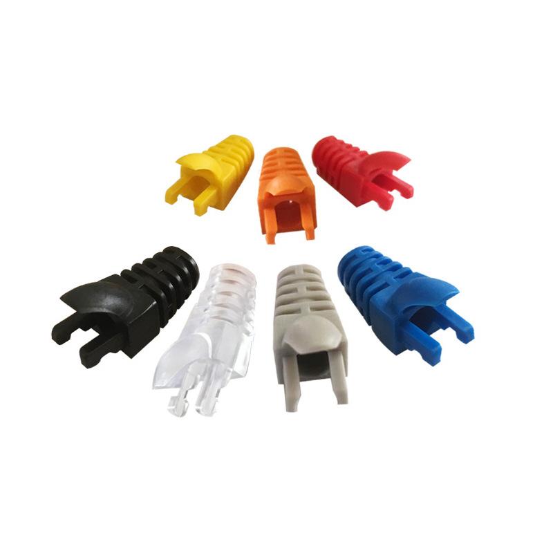 RJ45 CAT6 CAT5e Adapterkappe Ethernet-Netzwerkkabel-Steckerstecker RJ45-Kappen Cat 5 CAT6 Schutzhülle Mehrfarbig