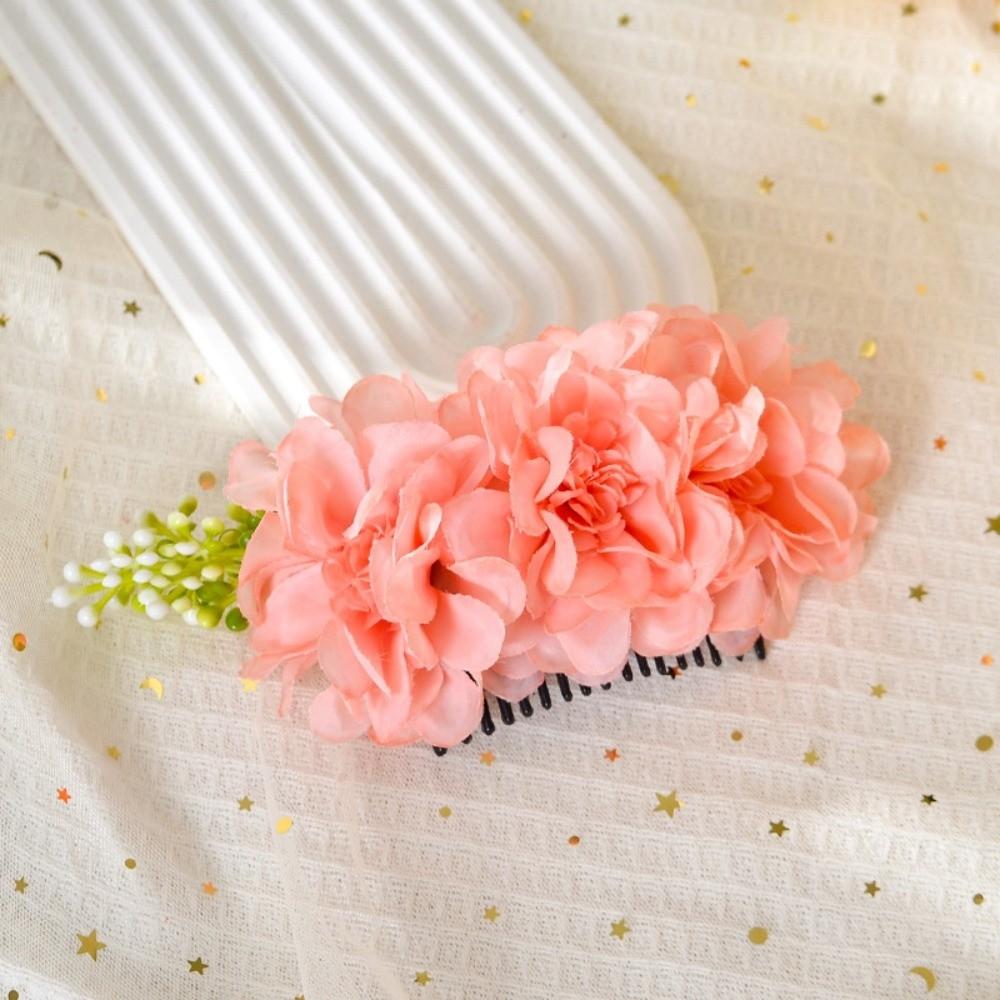 Thai Style Flowers Hairpin Sweet Chignon Hair Clips Hair Accessories Floral Hair Comb  Daily