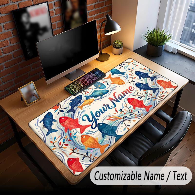 Decorative Artwork Theme Custom Mouse Pad Personalized With Name Text Customized Desk Mat For Office Home Decor