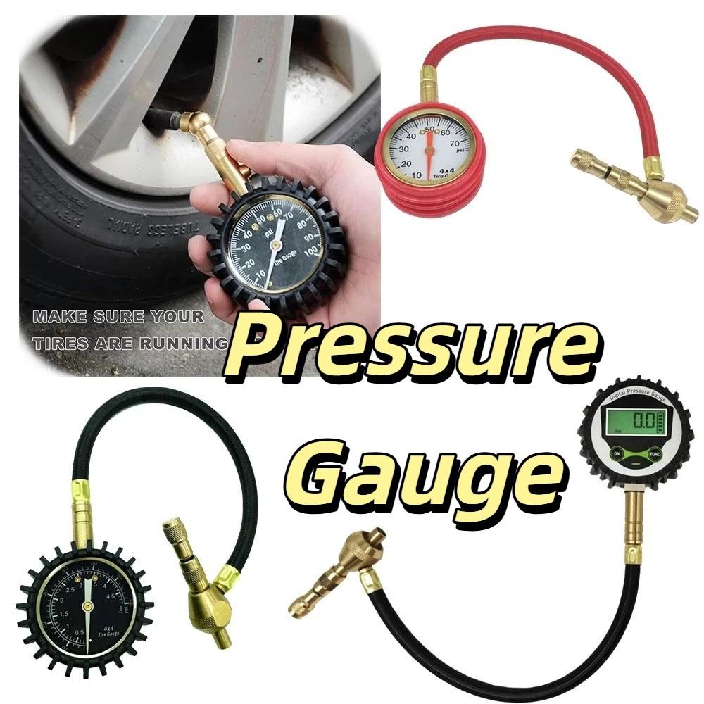 Digital Display Tire Pressure Gauge 200 Psi Capacity 75Psi Range Mechanical Tire Gauge Accurate Reading Metal Manometer