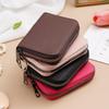 Credit Card Holder PU Leather Small Card Wallet for Women Men 10 Card Slots RFID Blocking Protection Travel Wallet with Zipper