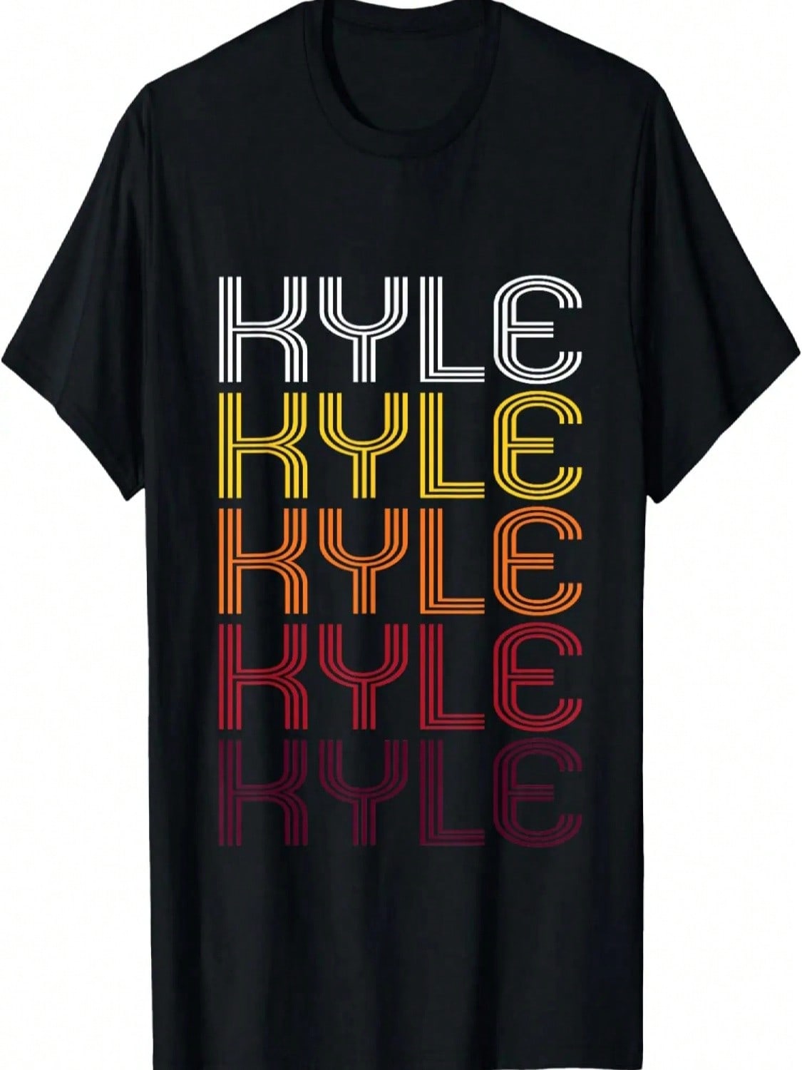 Kyle Retro Wordmark Pattern - Vintage Style T-Shirt S разноцветный