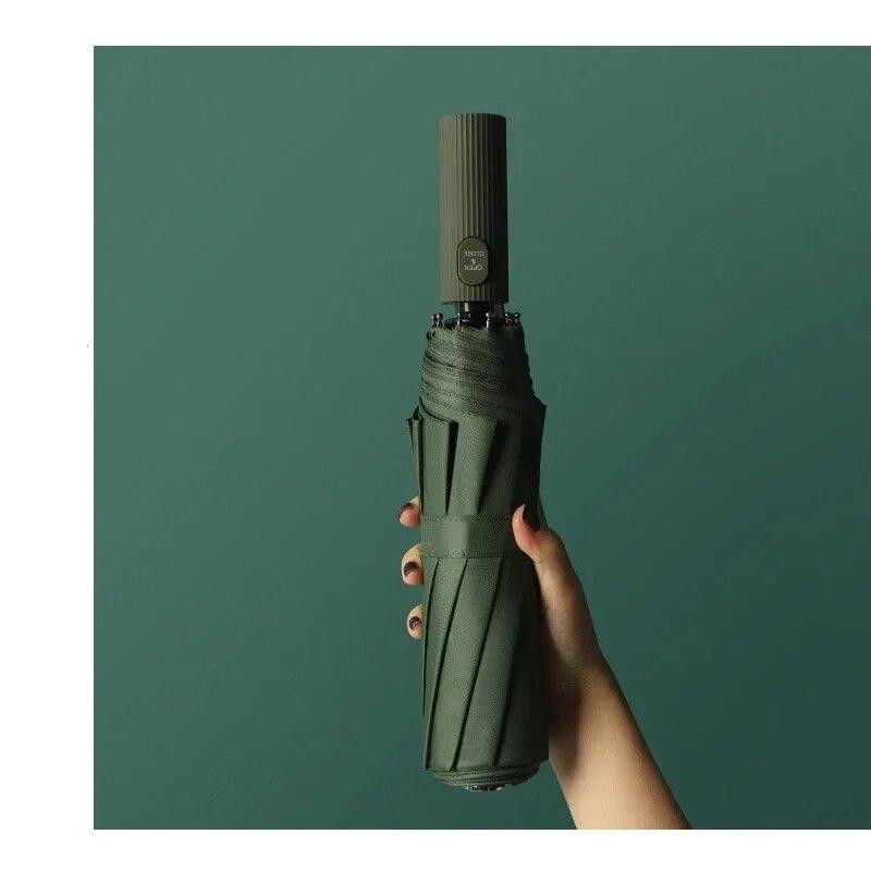 Doppelter großer Damen-Regenschirm, 3-stufig, automatischer Klappschirm, UV-beständig, Sonnenschirm, Paraguas, Wen's Sun Unbrella