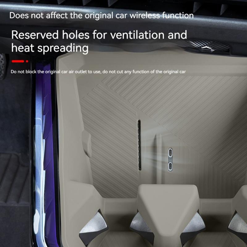 Per BMW X3 G45 2025+ Tappetino Ricarica Wireless in Silicone Antiscivolo Antipolvere Copertura Protettiva Caricabatterie Accessori Interni Auto