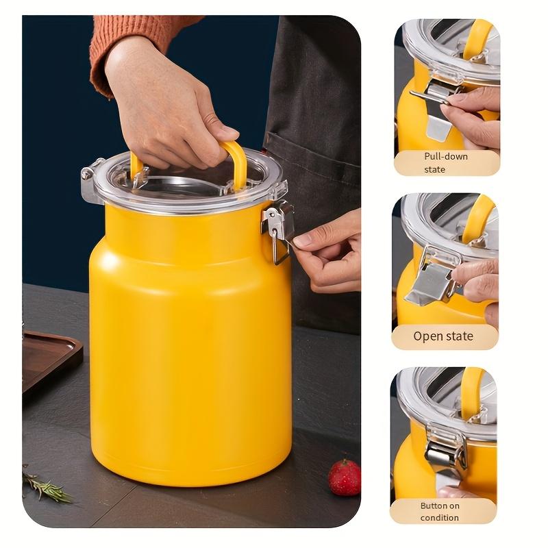 Edelstahl Luftdichter Lebensmittelbehälter Kapazität,Feuchtigkeit,Ideal für Reis, Kaffeebohnen, Tee, Getreide,Mehl,Tierfutter,Langlebiger Küchenorganisator