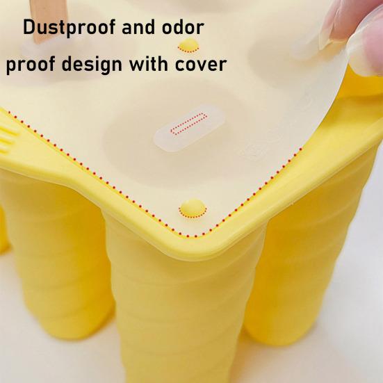 Silicone Popsicle Mold with Lid Handle Easy-Release Ice Pop Maker for DIY Treats BPA-Free Dishwasher Safe Fun Summer Kitchen Tool for Kids Adult