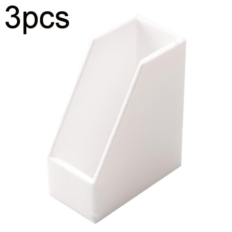 

3 Pcs Desktop Organizer Box 1:12 Dollhouse Miniature Bookshelf Storage Rack Home Model Decor Toy Doll House Accessories білий