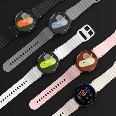 Offizielles Silikonarmband für Samsung Galaxy Watch 7/FE/6/5/4 44mm 40mm Armband Handgelenkband Galaxy Watch 6 4 Classic 47/43/46/42mm