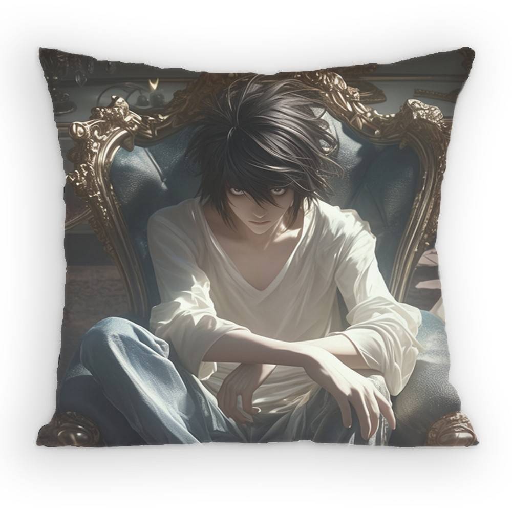 Anime Death Note L Pillow Case Sofa Living Room Bedroom Headboard Backrest Cushion Square Cushion Nap Time