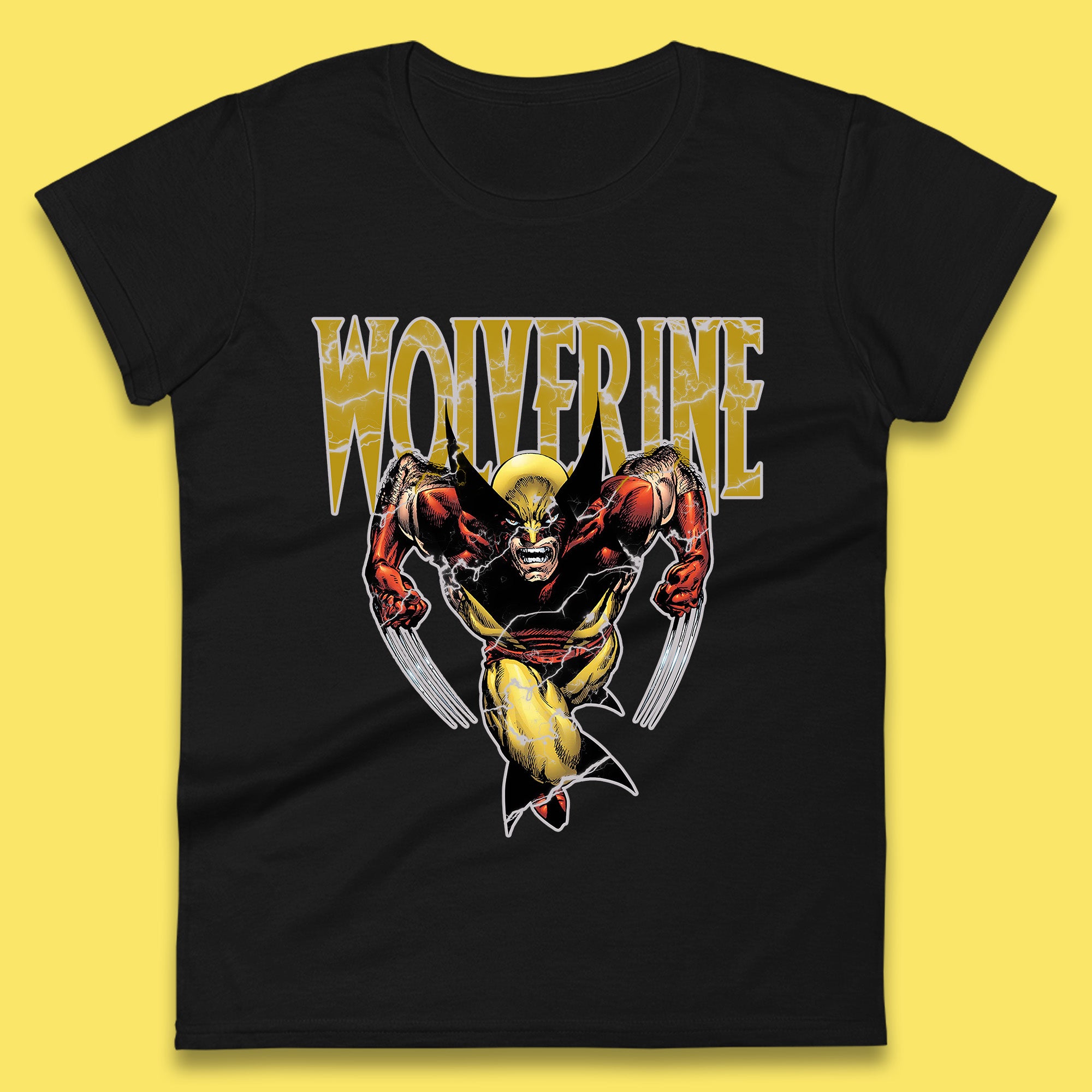 Wolverine Comic book character Marvel Comics Vintage Marvel Wolverine Womens Tee T Shirt Mens Tops Unisex Top 2XL