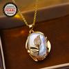SENIKO Natural Freshwater Big Baroque Pearl Necklaces For Women Fashion Flower Cubic Zirconia Pendant With Chain Birhday Gift