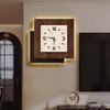 Medieval Style Creative Living Room Clock New Retro TV Background Wall Wall Clock Home Silent Clock Wall Hanging