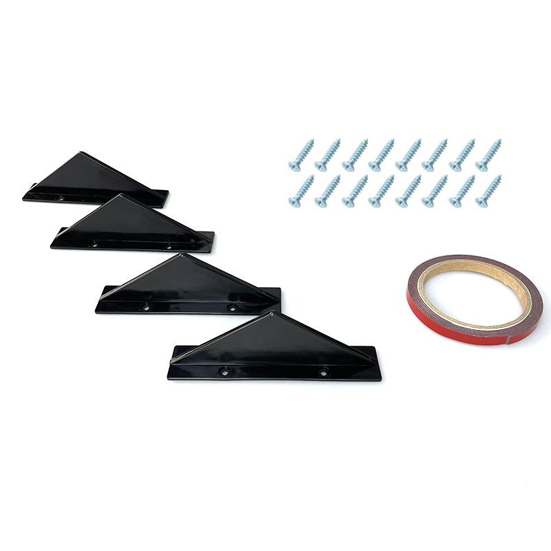 4pcs Universal Car Rear Bumper Lip Diffuser Shark Fins Spoiler Splitter Trim for VW GOLF MK5 MK6 MK7 MK7.5 MK8