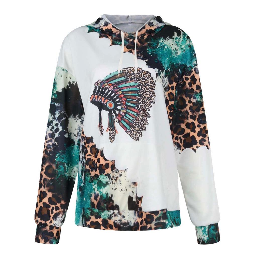 Women's Casual Fashion Temperament Round Neck Jumper Long Sleeve Western  Hoodie